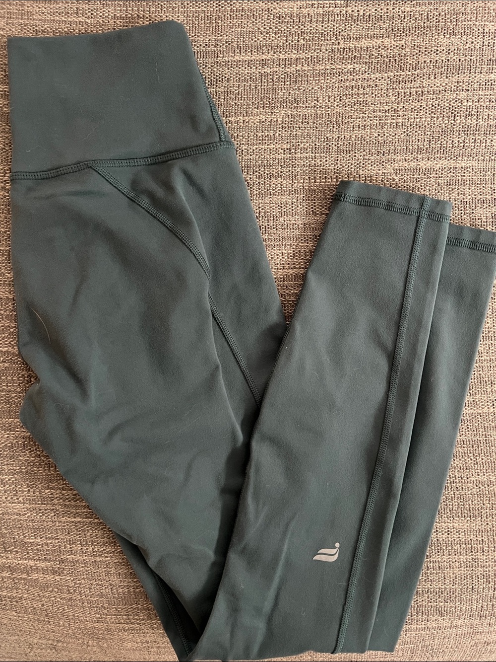Fabletics Powerhold Women's High-Waist Leggings in Deep Grey/Blue